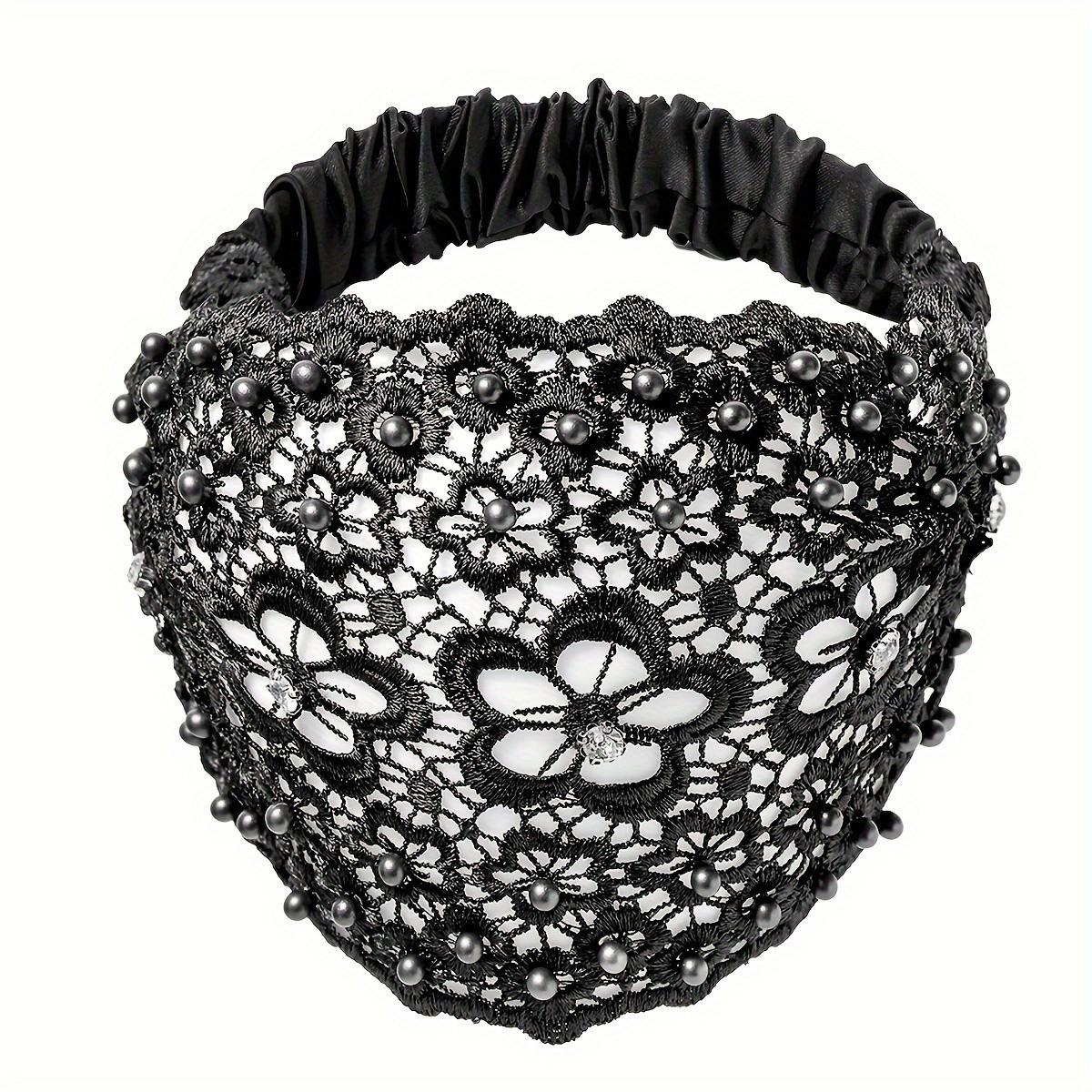 6 Pieces Lace Elastic Headwrap Lace Elastic Headbands Boho Bandana Bohemian Headband Hair Accessories for Women, 6 Colors
