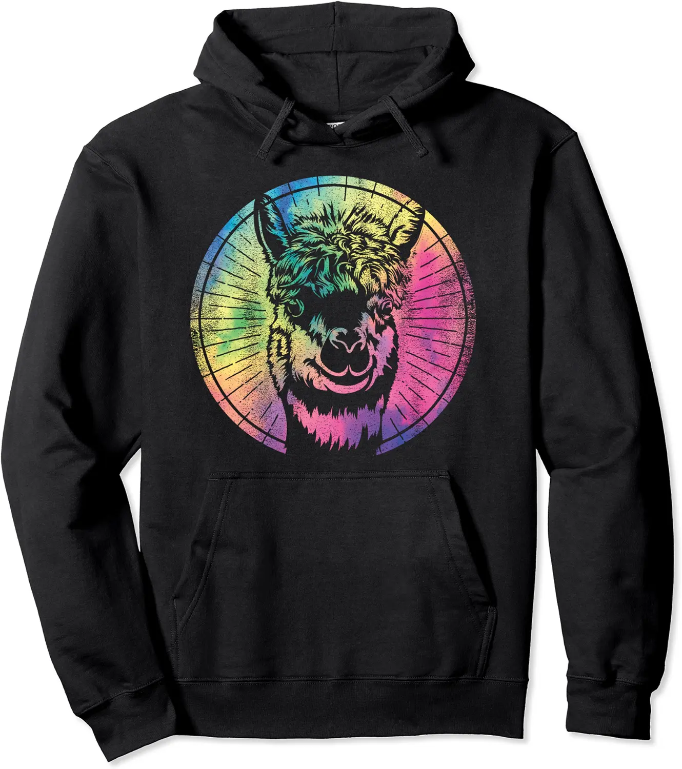 Alpaca VS Llama I Love Alpacas Llama Drama Colorful Rainbow Pullover Hoodie - Codyweav Shop 94B0BZLVVV9X