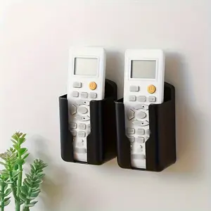 2-Pack TV Air Conditioner Remote Control Storage Box, Practical Wall-Mounted Organizer Rack, Multi-Purpose Holder, Space-Saving Solution, Remote Control Holder Set