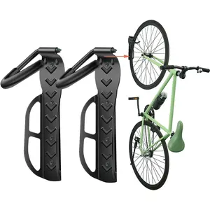 Wallmaster Bike Storage Rack for Garage, Wall Mount Bicycles Hanger, 2-Pack Bike Storage System Vertical Bike Hooks