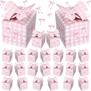 10pcs Valentine's Day Gift Box Bow Candy Box, Princess Birthday Party Decoration, Party Supplies, Party Gift Packs, Themed Gift Box, Perfect for Celebrations