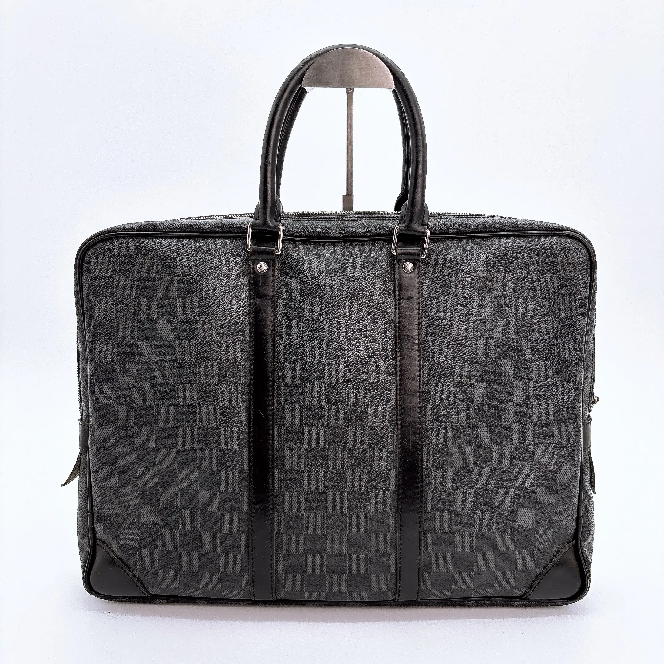 Pre-owned Louis Vuitton Damier Graphite Porte Documents Voyage GM Briefcase Bag