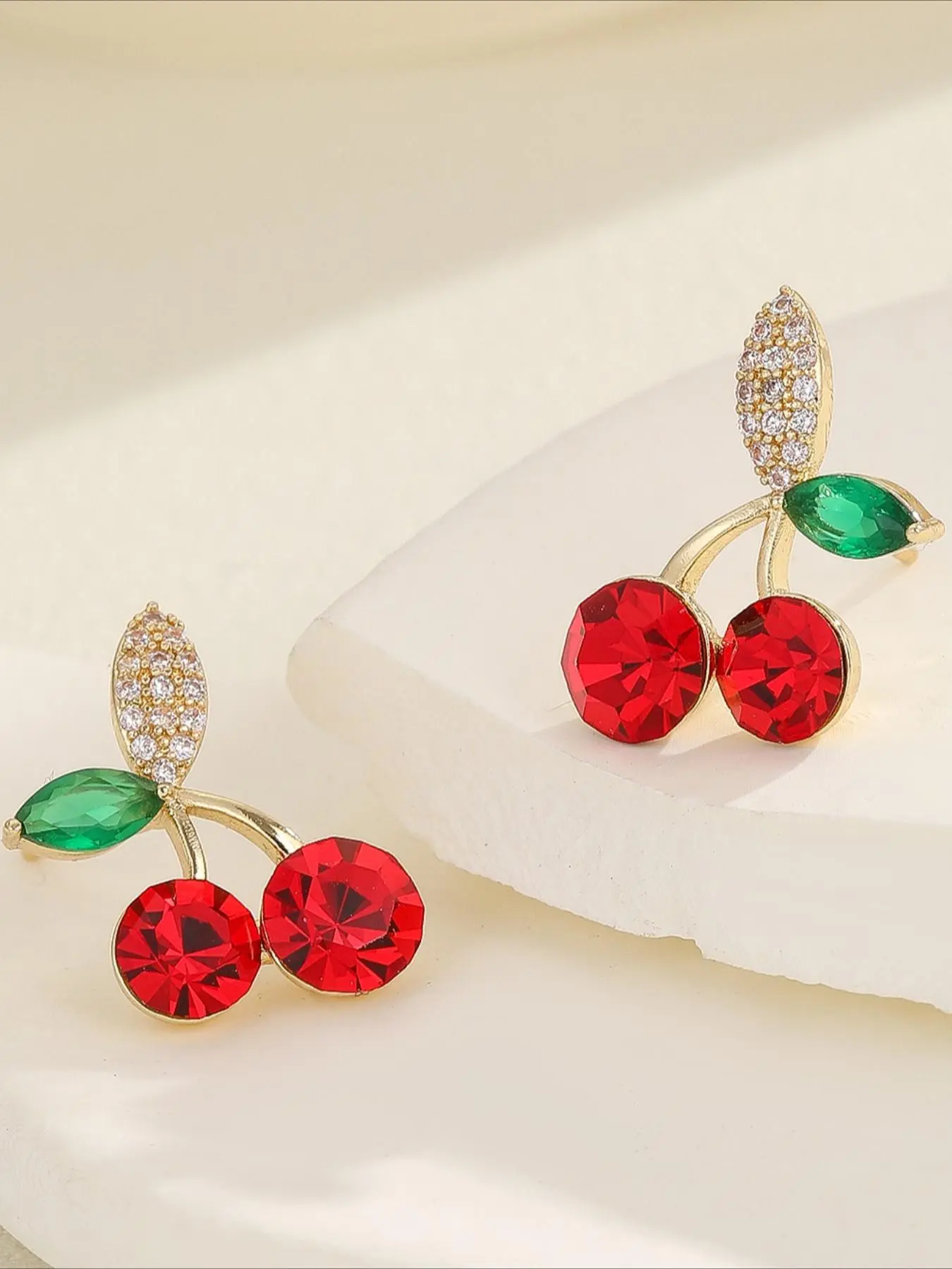 Cherry Design Dangling Earrings, Fashionable Jewelry for Women & Girls, Trendy All-match & Exquisite Jewelry for Birthday Gift