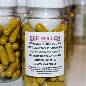 Organic Bee Pollen 50 500mg Vegan Capsules