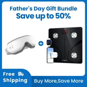 RENPHO Best-Selling Gift Bundle, Eyeris 1 Eye Massager with Heat and Elis 1 Smart Scale, Spring Glow Up Tracks Health via App, Relaxation and Fitness Set Self-Care Gifts