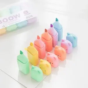 4/5/6 Colored Cute Mini Highlighter Tip in The Shape of Scissors. Quickly Dry Water-based Ink Suitable for School Classroom Supplies and Office Kawaii Stationery Art Marker Pen