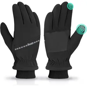 ihuan Winter Waterproof Gloves Ski for Women Men, Cold Weather Warm Thermal Touchscreen Snow Gloves for Running Cycling