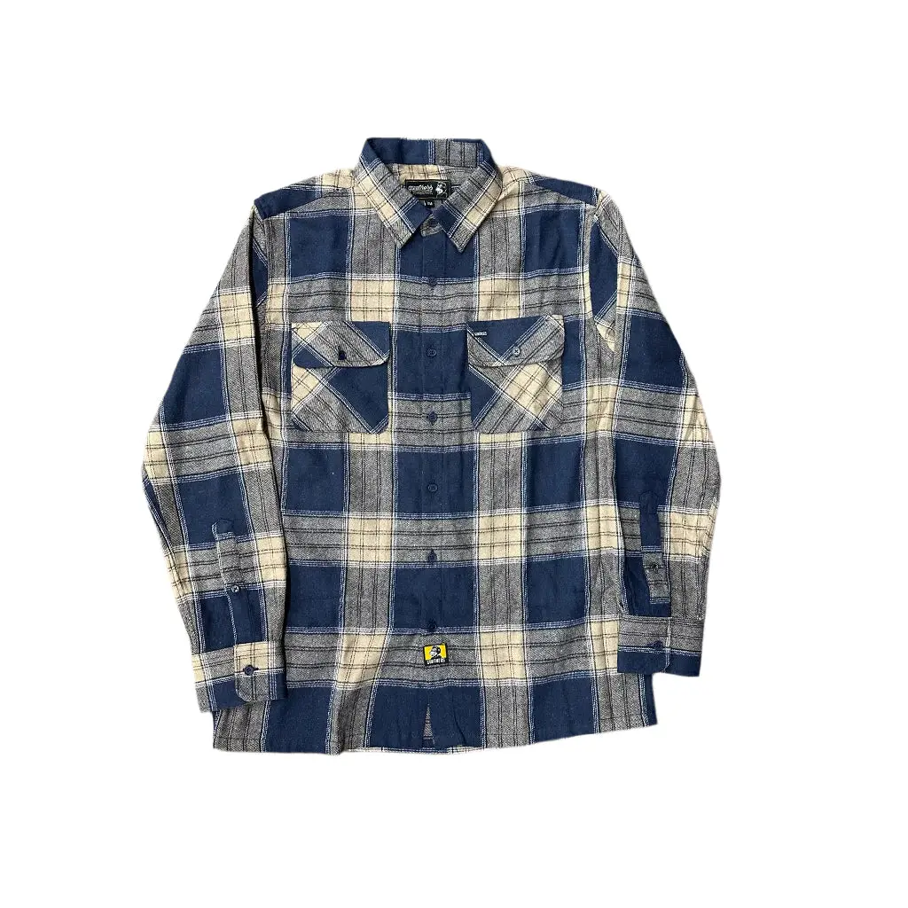 Gunthers Co Men's Comfy Casual Flannel Shirt, a Long Sleeve Checked Top with a Standard Cut - An Elevated Basics Staple for Basic Style, Casual Classy Fashion, Smart Casual Style