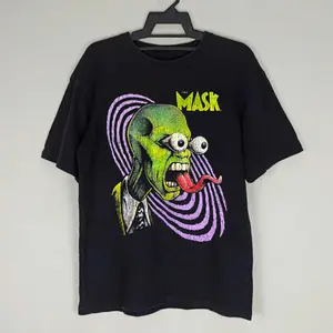The Mask Promo Black Tee Vintage y2k 90s Style Unisex Tee, Retro Music Fan Gifts