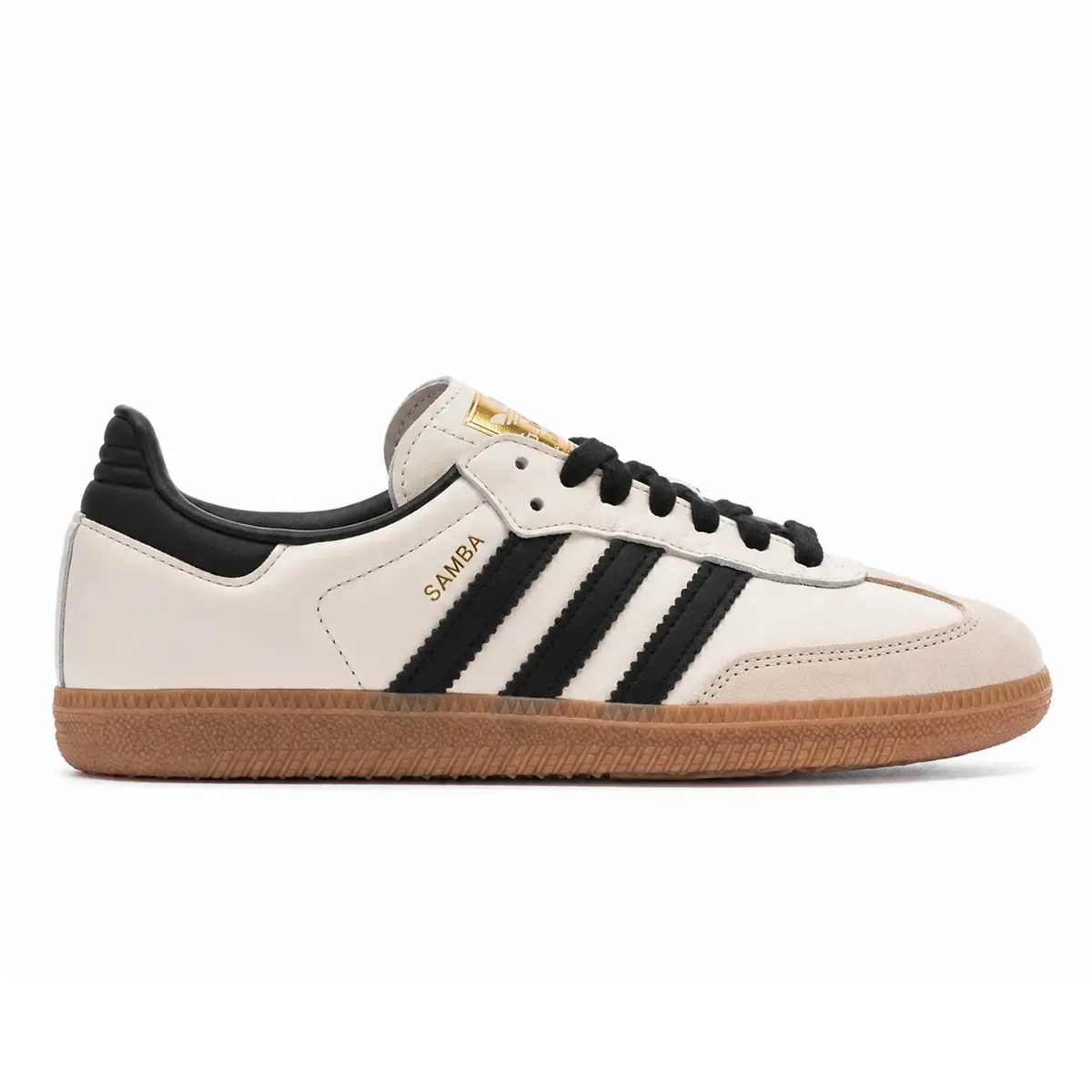 (Women's Size) ID0478 Adidas Samba OG Women's Cream White Core Black Sand Strata (Women's Size) ID0478 Adidas Samba OG Women's Cream White Core Black Sand Strata