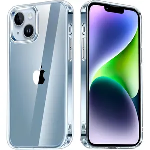 Entronix Heavy Duty Clear Case for iPhone 14 Plus, Crystal Clear Transparent Bumper Cover Cellphone Protection Protective Dustproof