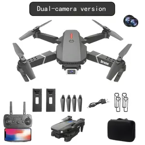E88 four-axis foldable drone, equipped with dual high-definition cameras, 360°Rolling, one-touch takeoff/landing, WiFi connection to mobile app, easy to operate, perfect gift for adults and beginners, beginner remote control toy, Christmas, Halloween, aff