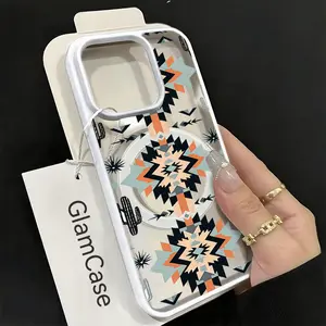 Southwestern Tribal Pattern Phone Case， Desert Cactus Style for iPhone 17 16 15 14 13 12 11 Plus Pro Max， Unique Gift