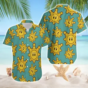 Star Super Mario Hawaii Shirt, Wario Super Mario Halloween Cosplay Tropical Hawaiian Shirt, Summer Hawaiian Shirt, Hawaii Shirt Men