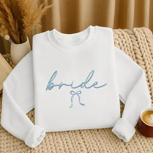 Embroidered Bride Sweatshirt, Bachelorette Party Sweatshirt,  Bride To Be Sweatshirt, Engagement Gift, Fiance Gift Top