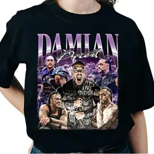 Shop Retro 90s Fan Tribute Wrestler T-shirts At Damian Priest Tshirt