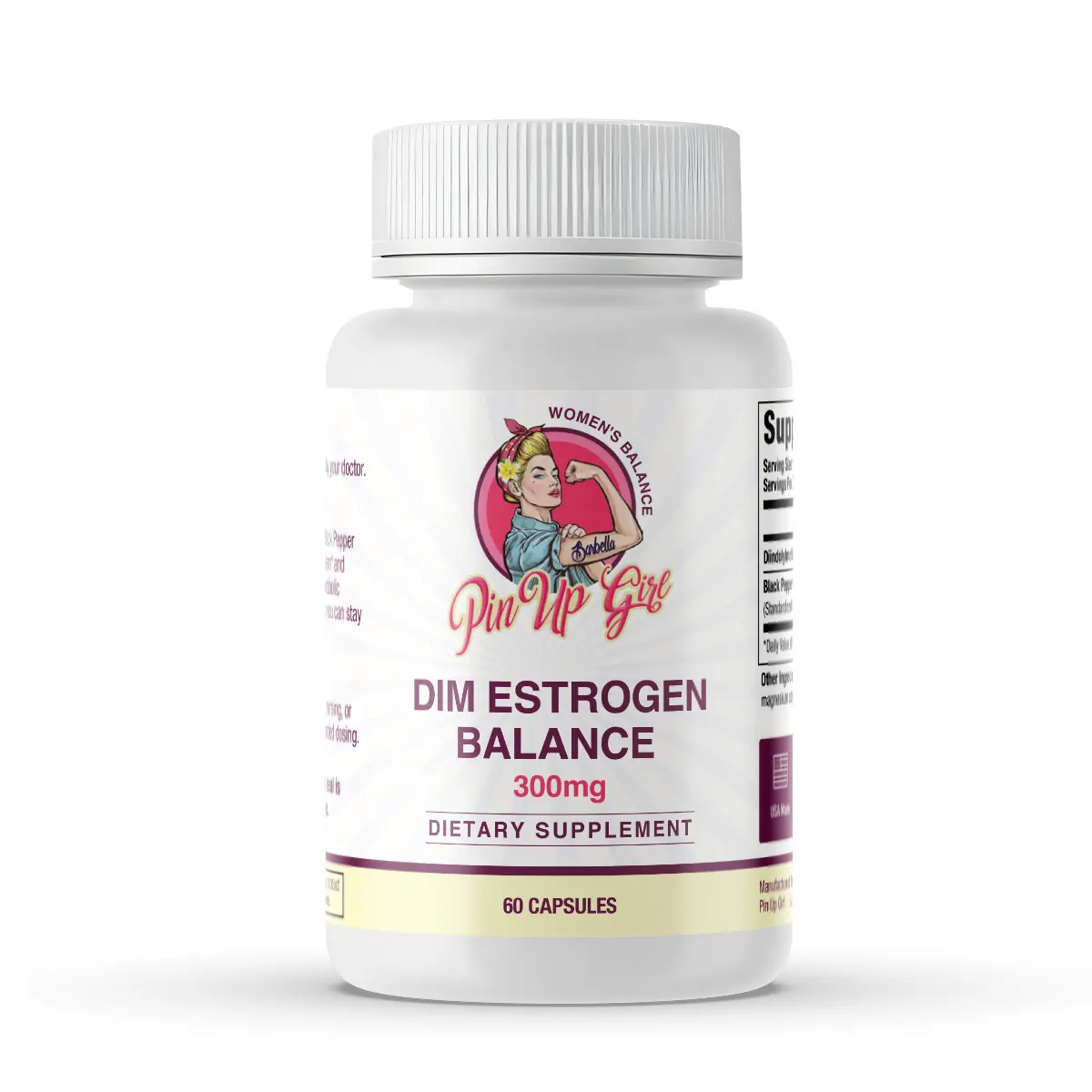 Pin Up Girl Wellness DIM Complex - 300mg - 60 Count Vegan Supplement
