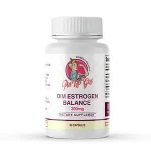 Goodbye Hormonal Bloat!  Pin Up Girl Wellness DIM Complex 300mg | Estrogen Balance & Metabolism Support | 60 Daily Vegan Capsules