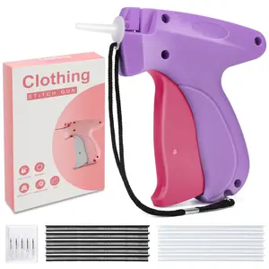 Mini Portable Sewing Machine  for Clothes with 5 Replacement Needles,Tag Gun&Quick Stitch Sewing Gun,500Pcs Black&White 5mm Mini Fasteners