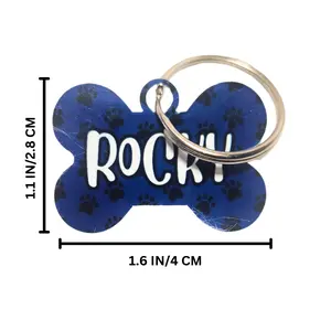 Pet Name Tag for Collar - Simple Design, Ideal for Pets, Lightweight