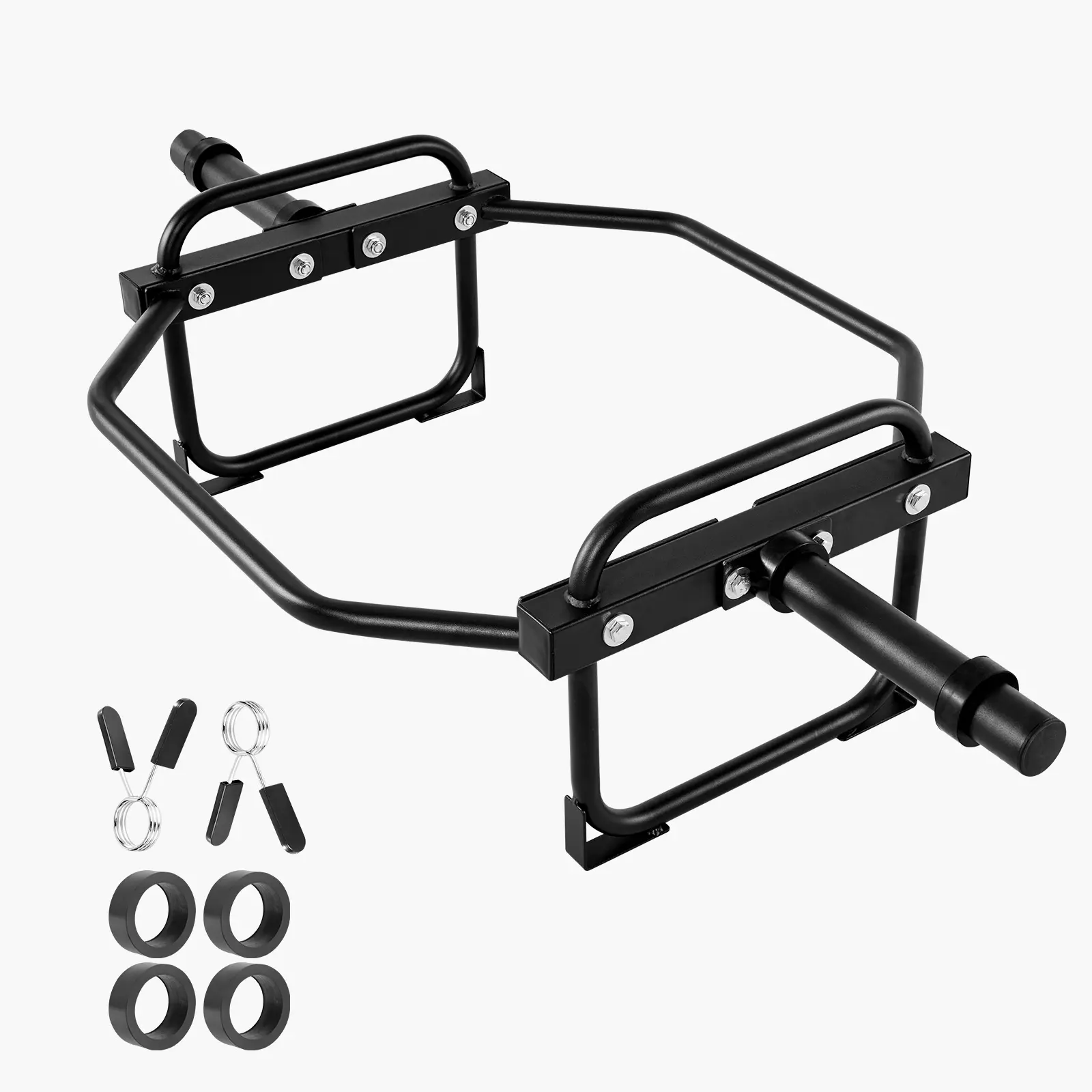 SAVEYOUR Trap Bar Hex Bar, 2-Inch Olympic Hex Barbell, 500LBS Capacity Shrug Bar, Heavy-Duty Steel Weightlifting Bar for Home Gym, Squats Deadlifts Shoulder Presses, Black
