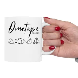 Ometepe Nicaragua Ceramic Mug, Nicaraguan Gift, Ometepe Trip Souvenir, Nica Tourist Present, Central America Coffee Mugs,