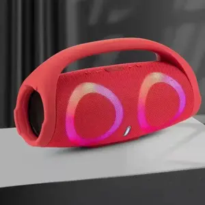 100W high power bluetooth beach speaker portable RGB colorful light waterproof wireless subwoofer 360 stereo surround TWS FM boombox