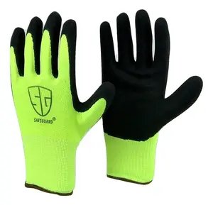 6 pairs lime work glove better grip stretch