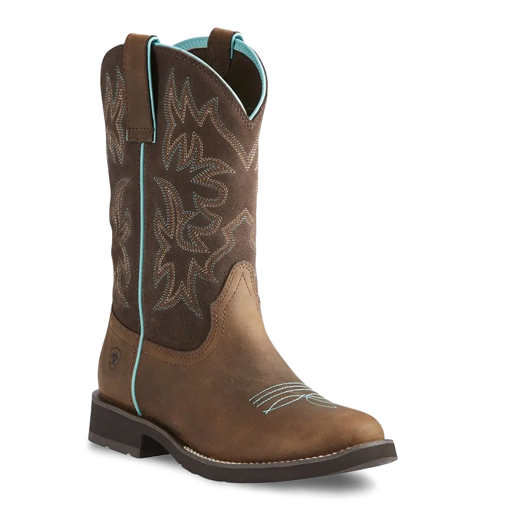 Ariat Ladies Delilah Round Toe Distressed Brown Boots 10021457