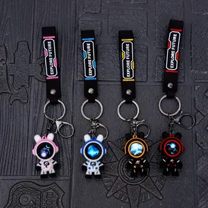 1pc Durable Cute Silicone Lightning Bear Keychain, Fashionable Backpack & Key Charm, Perfect Gift For Men & Women