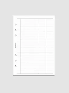 Cloth & Paper Tracker Planner Inserts - 30 Pages 4 Columns Pre-Punched for Easy Insertion Blank Column Headings for Customization