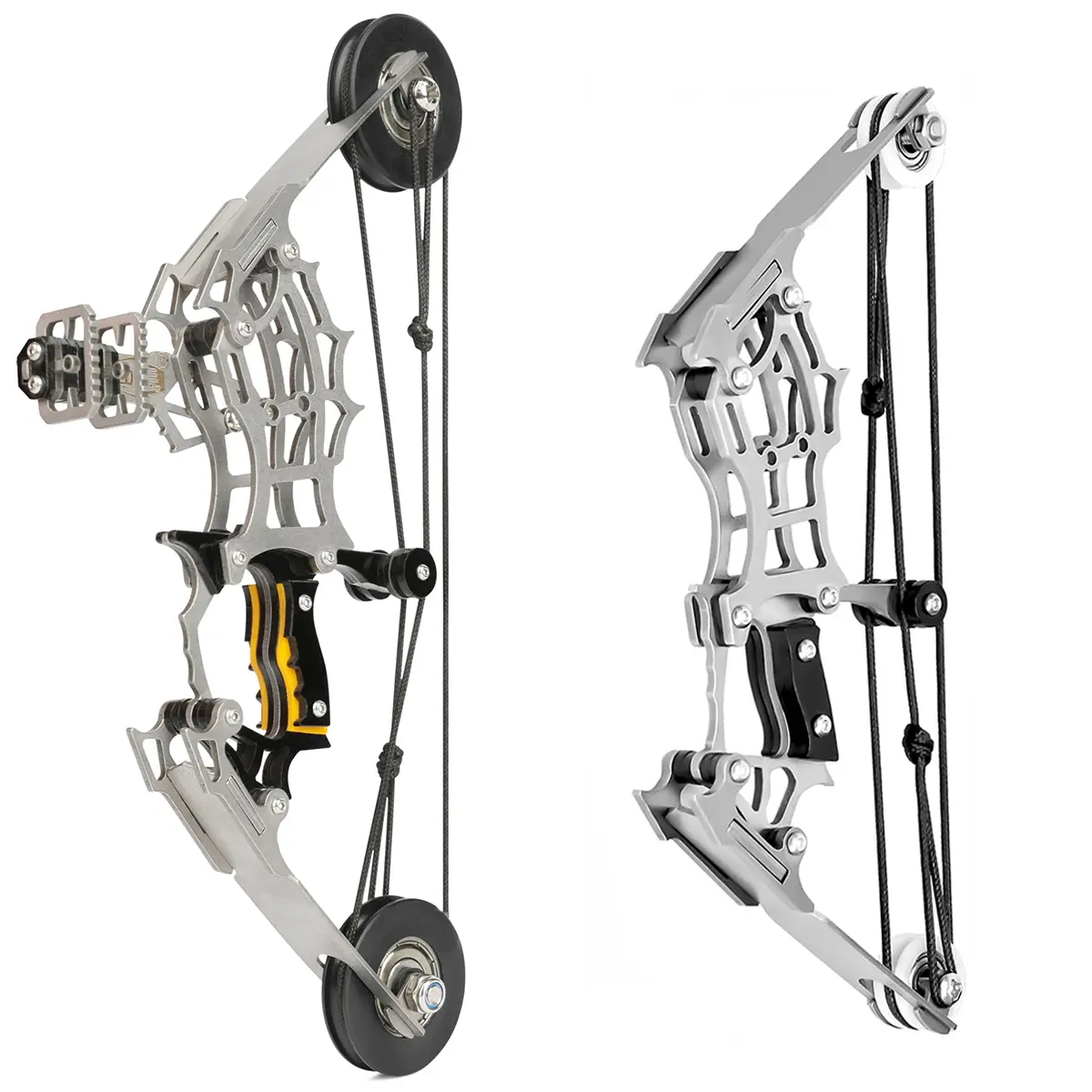 Compact Mini Composite Archery Set - 10.2 in Stainless Steel Bow for Beginners, 1 Bow, 12 Arrows, 1 Wrench, Target Paper for Indoor/Outdoor Practice, Stress Relief, Home Decoration