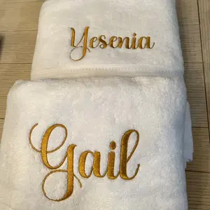 Custom Embroidered Bath Towels for Home Bathroom