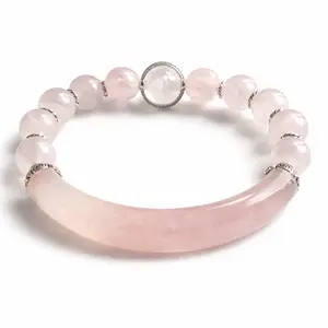 Rose Quartz Love Energy half bangle