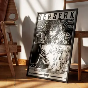 Berserk Anime Poster, Guts Berserk Anime Manga Posters (No Framed)