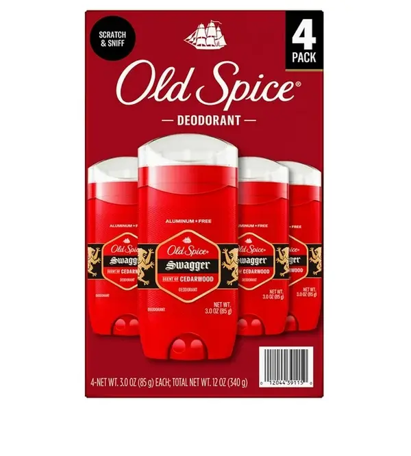 Old Spice Swagger Deodorant Aluminum Free 3 Ounce (Pack of 4)