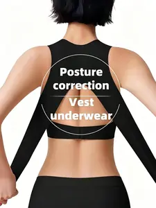 Women's Seamless Wireless Bra, 2-In-1 Posture Corrector, Full Coverage, Back Support, Breathable, Comfortable, Everyday Lingerie, Underwear