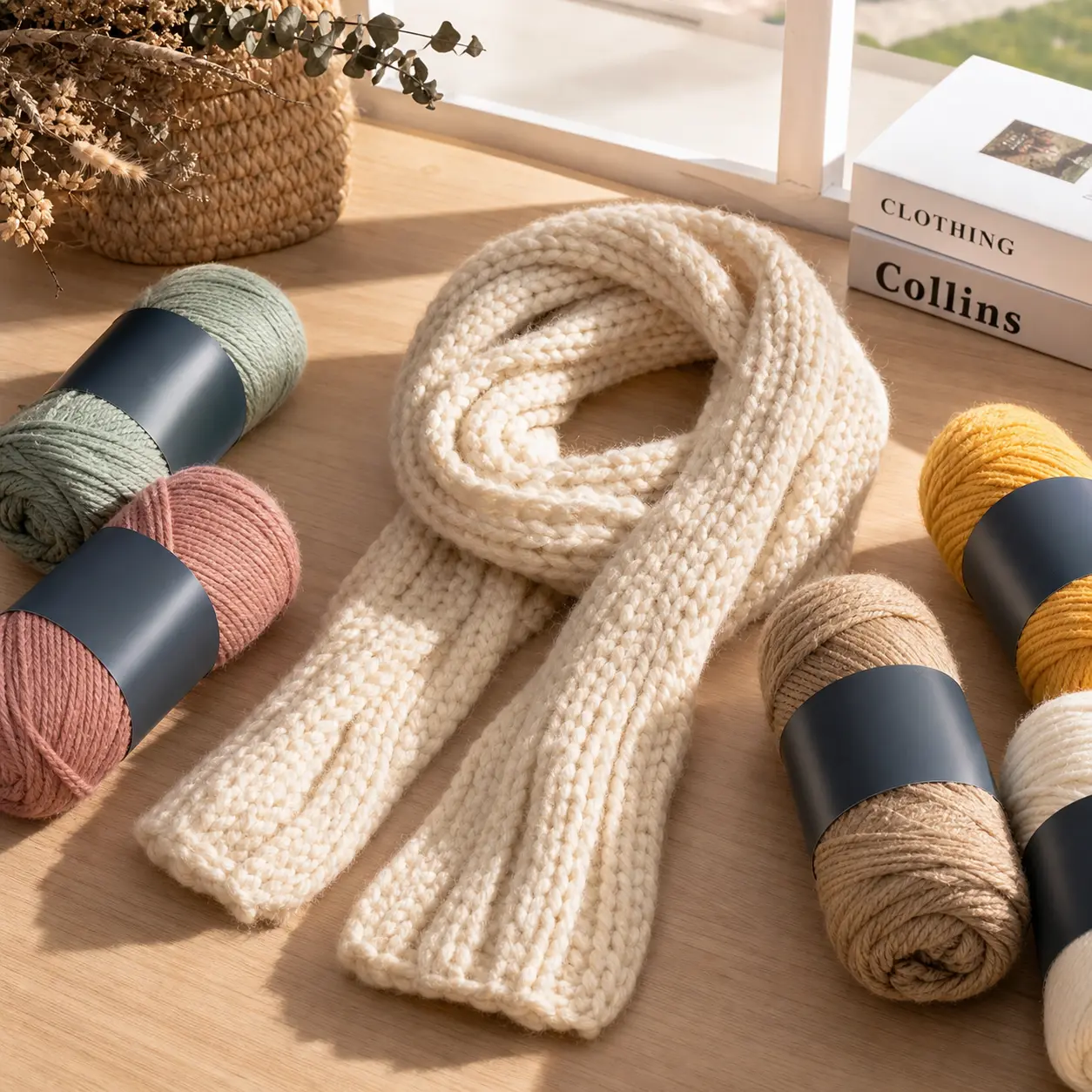 High-Quality Soft Alpaca-Blend Yarn Essential Set for Beginners (5 Skeins) - Colorfast, Skin-Gentle Yarn Knit Design for Crocheting, Scarves - Ideal DIY Gift Office Stationery Supply Brown Yarn Bulk Yarn