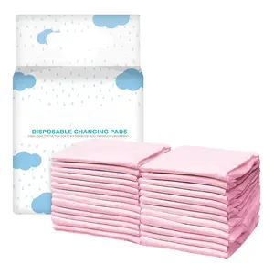 Basics Dog and Puppy Pee Pads with 4-Layer Leak-Proof and Quick-Dry Design for Potty Training, 13” x 17” Ultra Absorbent Disposable Changing Pads for Small Pets -Pink