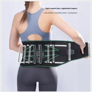 8x Stronger Lumbar Support Back Brace with Massage Pad - Breathable Lower Back Support Belt, Unisex, Reduces Muscle Injuries, Adjustable Straps