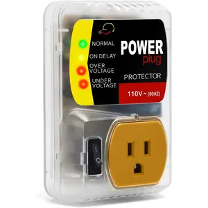 Surge Protector, Protector for  Appliance,  Brownout Outlet 110V 15A 2200 Watts Black