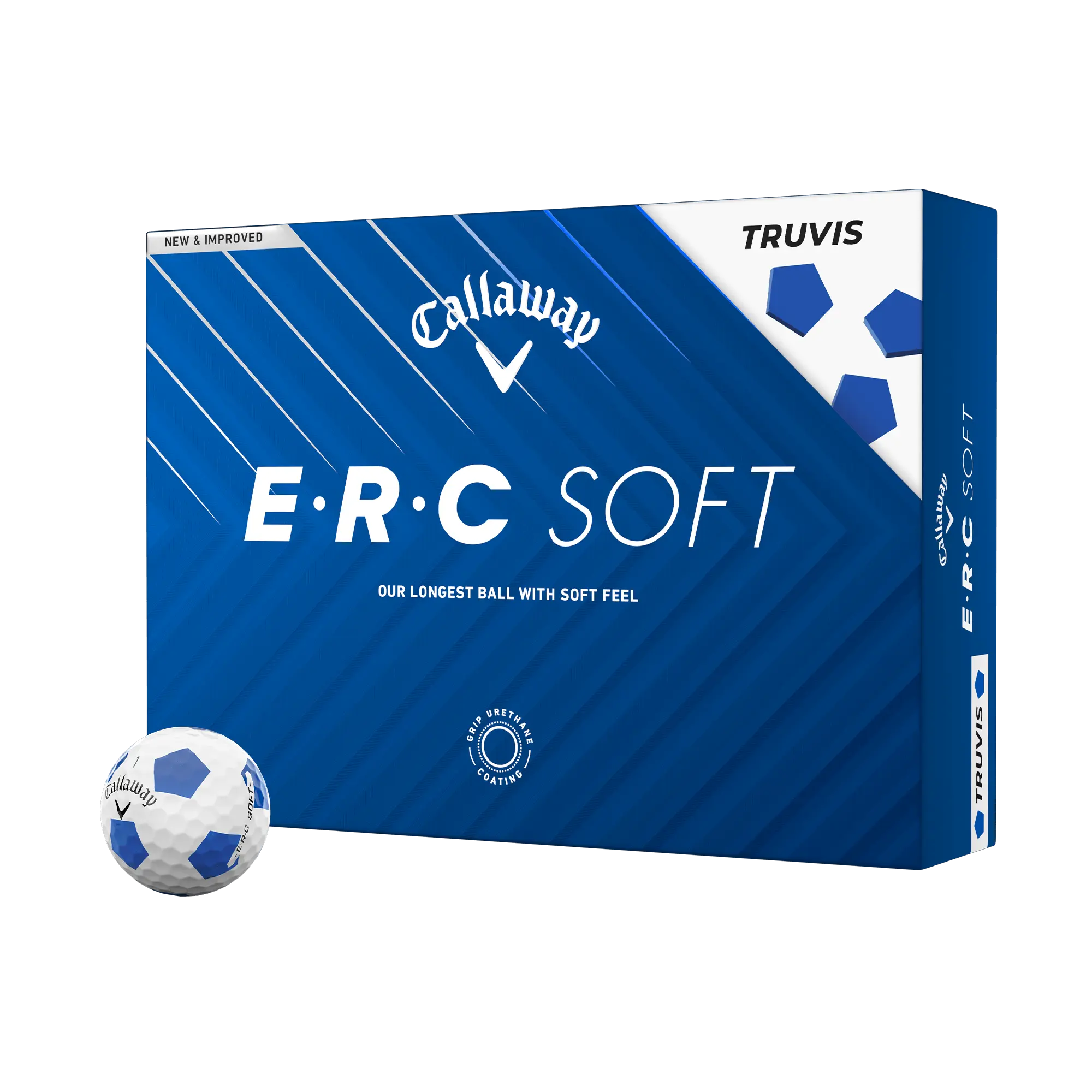 Callaway Golf ERC Soft Truvis Blue Golf Balls, Performance, Urethane