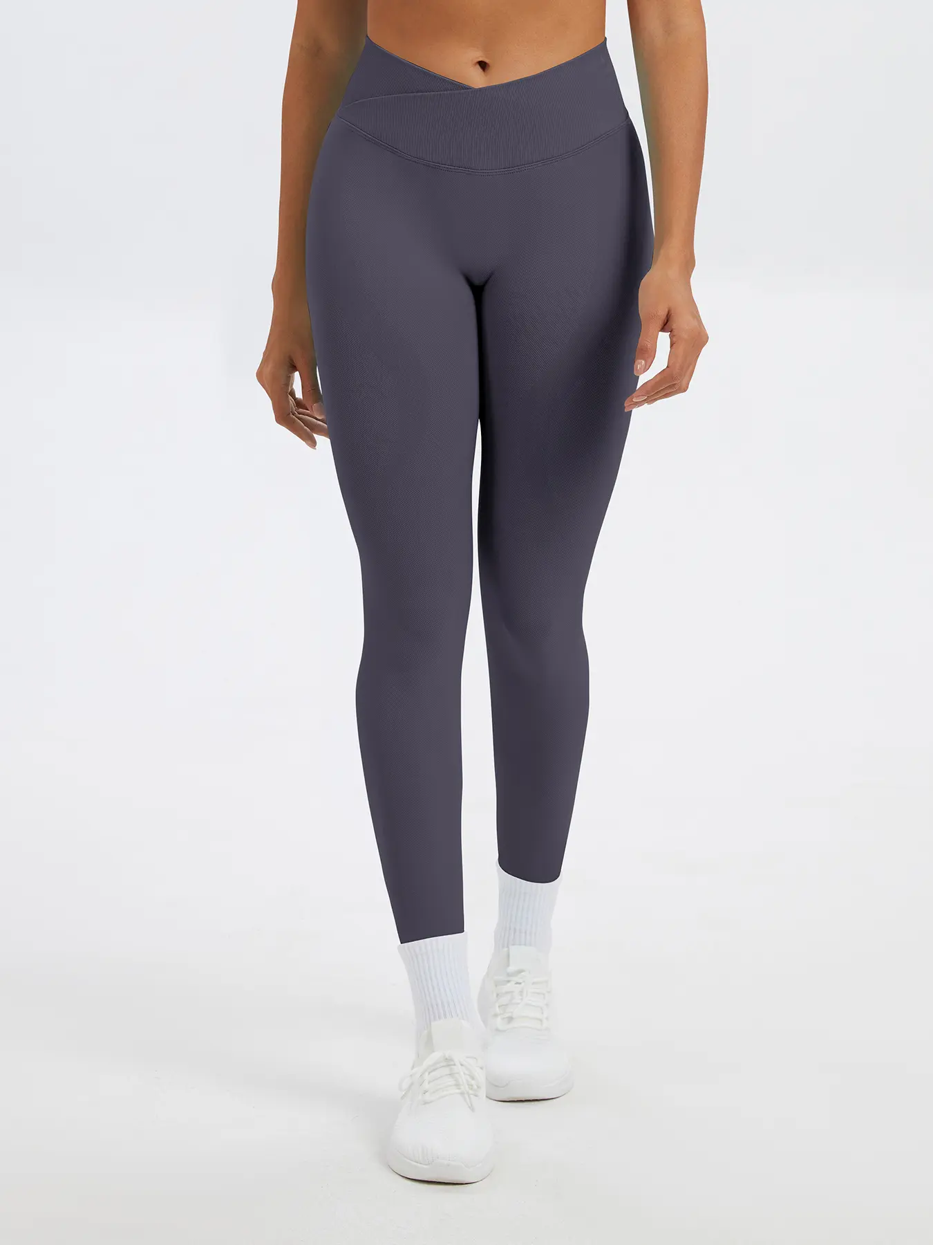 Women's Seamless Cross Waist Yoga Pants, High-Waisted Tight-Fitting Workout Leggings, Comfortable Running & Fitness Long Pants, Gym Workout Leggings, High Stretch Leggings