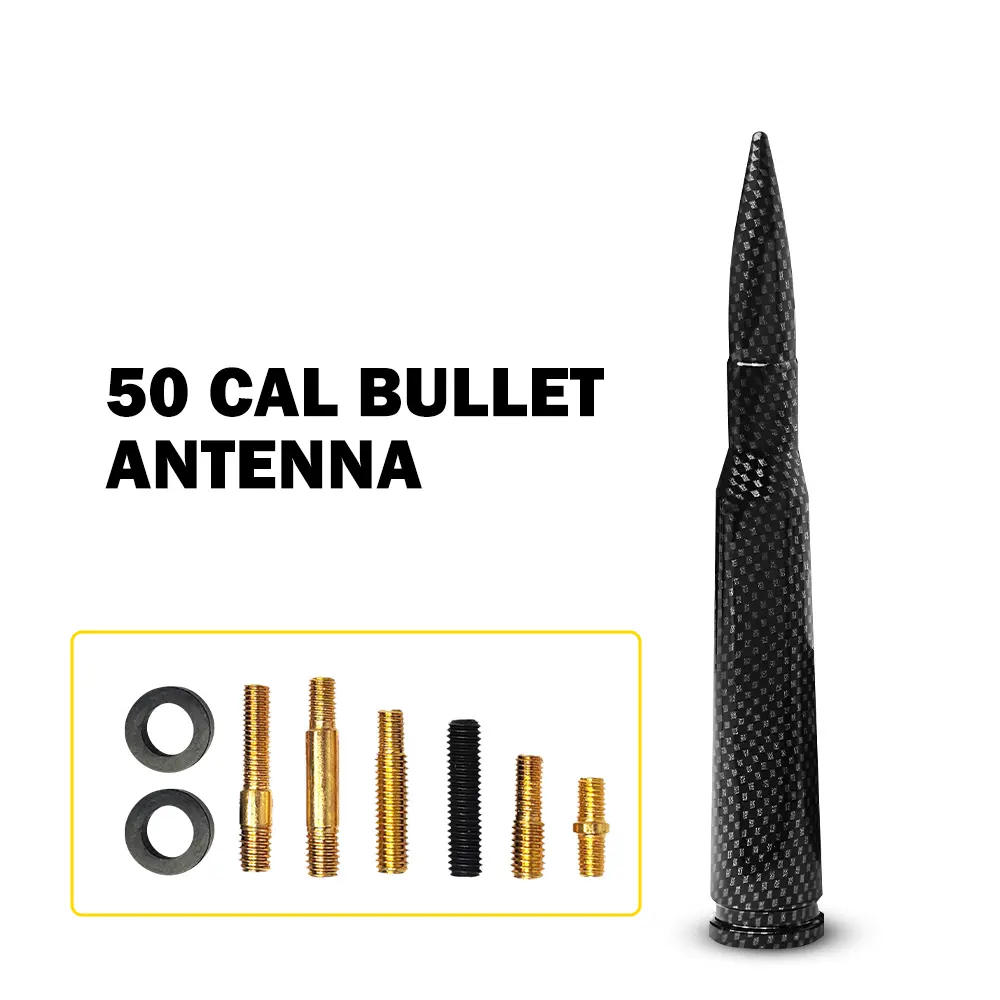 OXILAM BLACK Silver BULLET ANTENNA 14cm Radio AM FM Universal Fit For Car Boat ATV RV