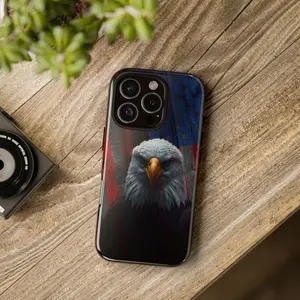 Durable Shockproof Patriotic American Eagle USA Flag Smartphone Case - Protective Casing Accessory with Full Protection, Compatible with iPhone 11/12/13/14/15/16/17 Pro, ProMax, Plus Models