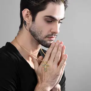 FaithHeart Russian Orthodox Cross Christian Jesus Pendant Necklaces