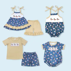 Kids boys mallard duck matching summer clothes