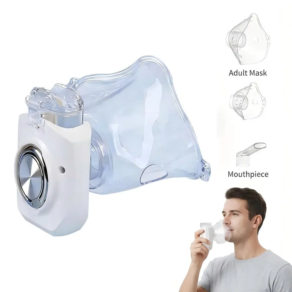 1 Piece Unisex Mini Portable Sprayer with Mouthpiece - Compact, Lightweight, Travel-Size, Quiet Operation, Fine Mist, Easy Charging, Stackable Storage, Handheld/Wearable Design, Allergy Relief for Lungs, Home/Office Use