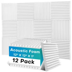 Durable Acoustic Foam, 12pcs/set High Density Soundproof Foam, Sound Absorption Foam, Professional Acoustic Foam for Home Studio, Recording Studio