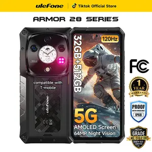 Ulefone Armor 28 Ultra Thermal Version/Armor 28 Pro, 5G AI S0C Rugged Phone ,MTK Dimensity 9300+, 32GB+1TB/2TB Expansion, , 6.67" AMLOD Dual Screen, 64MP+50MP+50MP, 10600mAh/120W, IP68/IP69K, 8K Video, Widevine L1 Smart Phone
